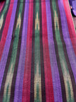 Purple Red Ikat Striped Silk Home Textile Interior Fabrics.