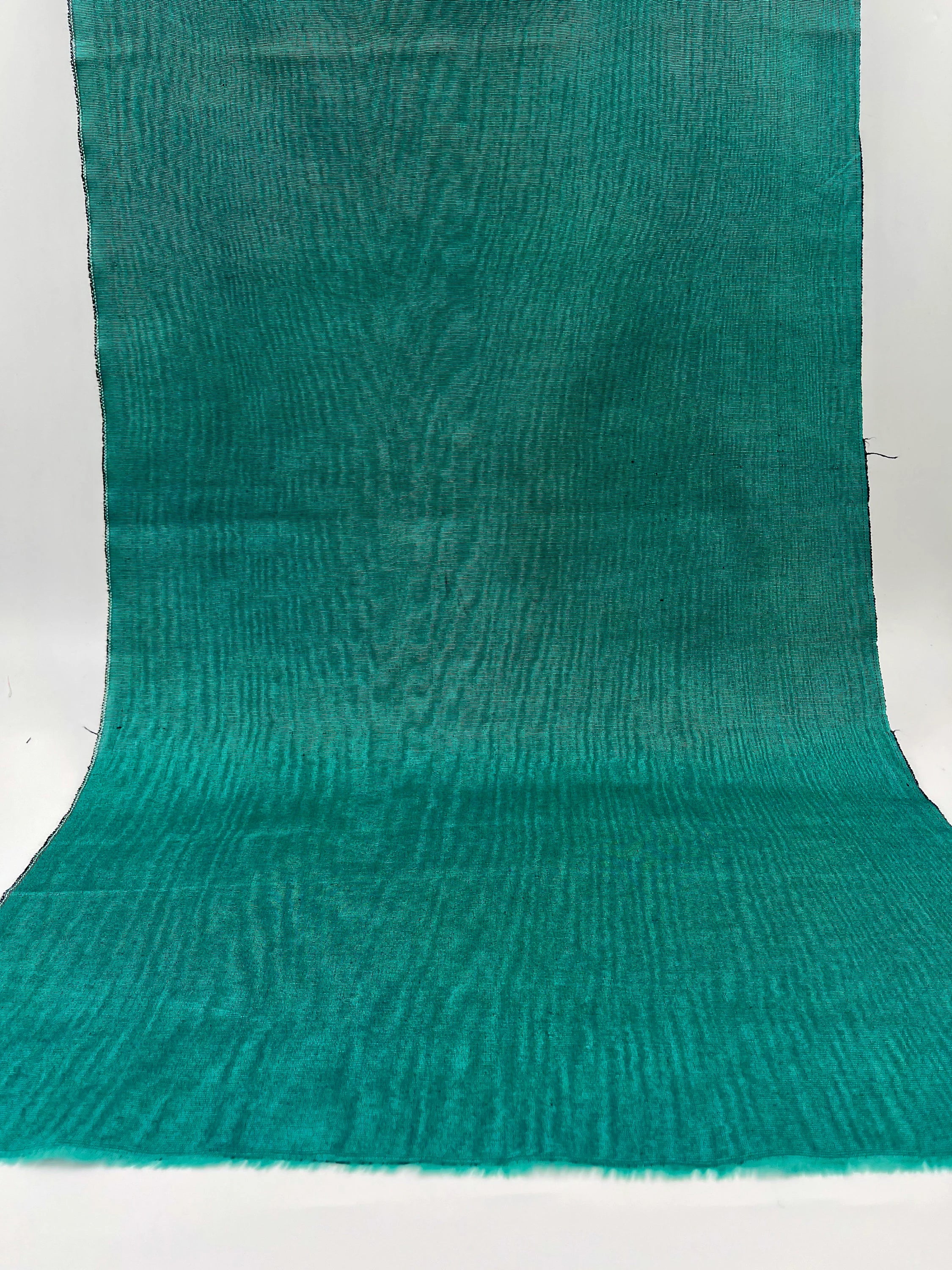 Green Moire Silk Home Textile Interior Fabrics, Watermark Pattern.