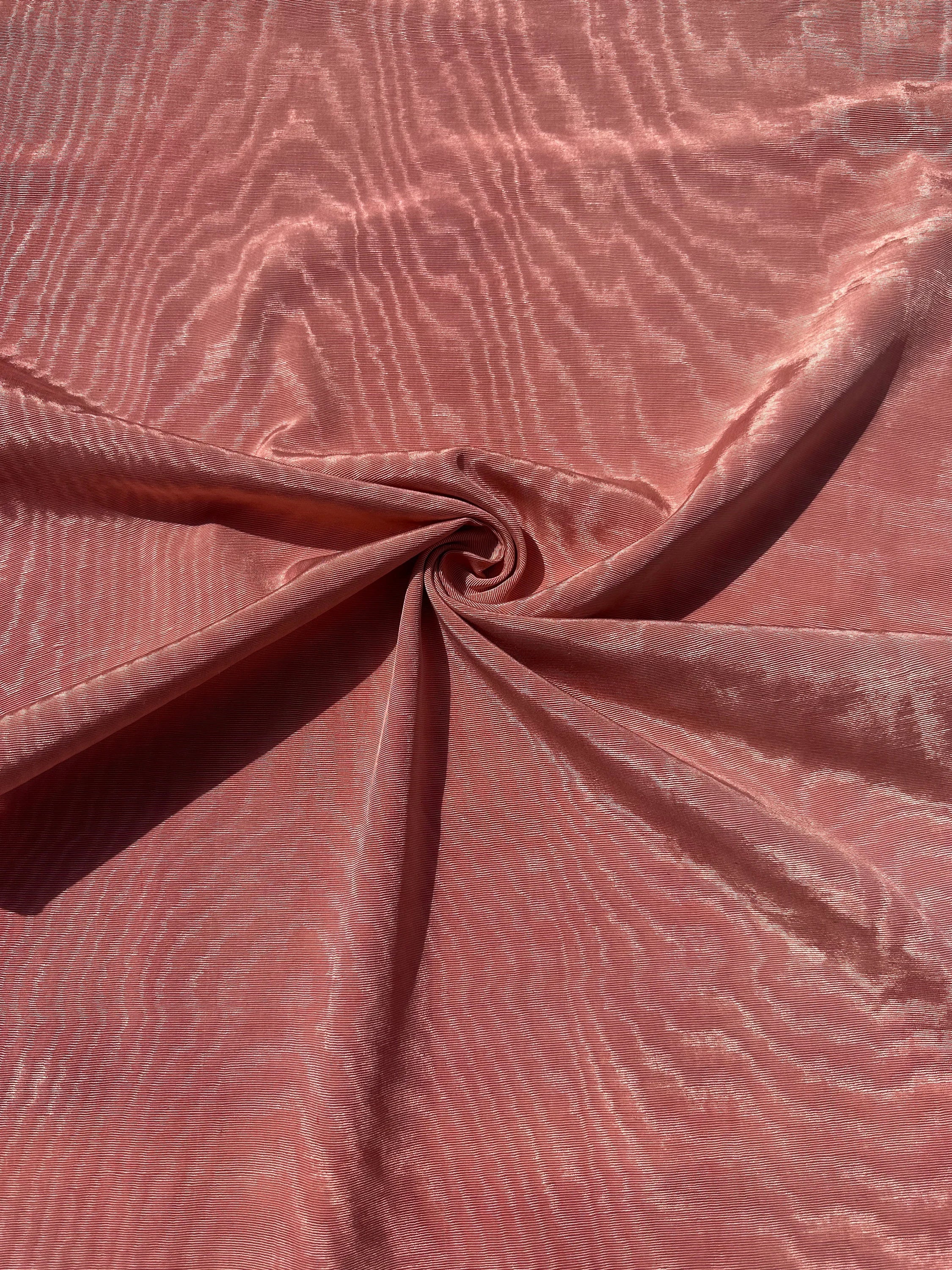 Salmon Pink Silk Fabric, Silk By The Yard. Watermark Pattern