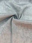 Ice Blue Silk Fabric, Moire Silk Fabric, Silk By The Yard. Watermark Pattern.